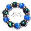 317 - Boules acryliques effet Murano - Bleu 20MM