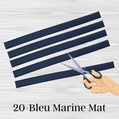 20 - Bleu marine mat, sangle plate en silicone