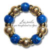 317 - Boules acryliques effet Murano - Bleu 20MM