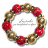 316 - Boules acryliques effet Murano - Rouge 20MM