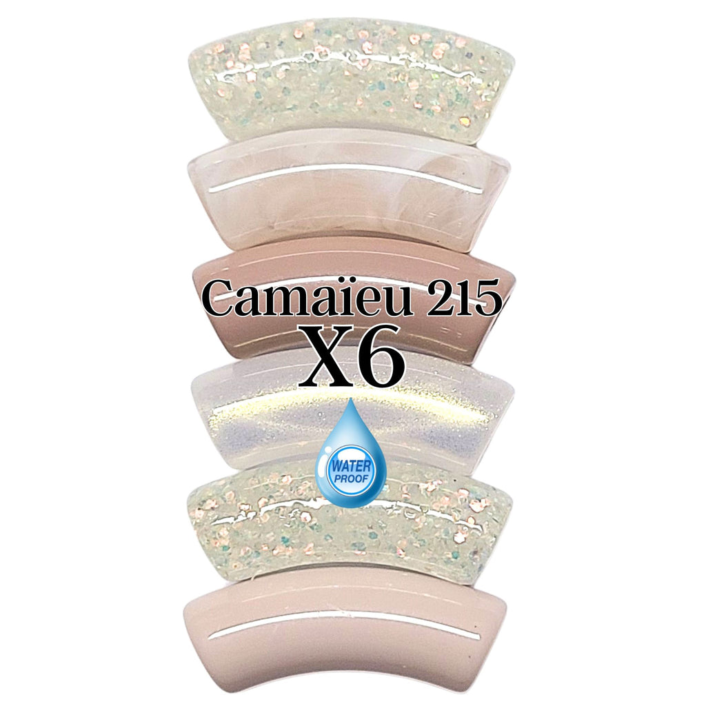 Camaieu 215- Lot mixte de 6 tubes incurvés 12MM