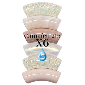 Camaieu 215- Lot mixte de 6 tubes incurvés 12MM