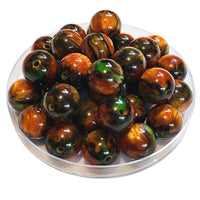 221 - Boules acryliques Ocre Orangé 16MM