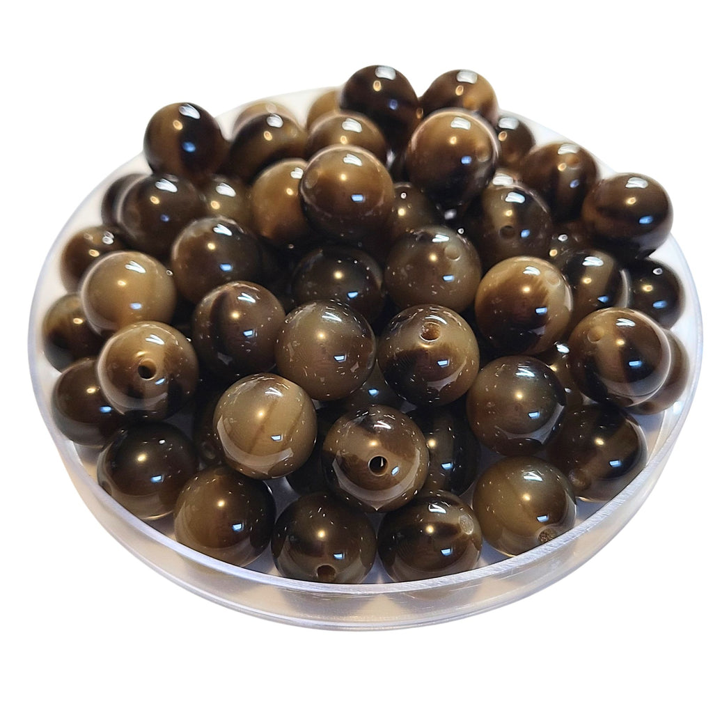 220 - Boules acryliques Crème de Marron 12MM