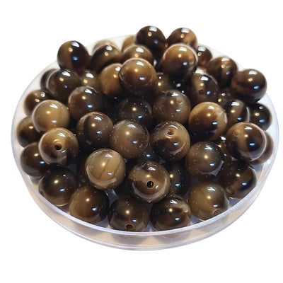 220 - Boules acryliques Crème de Marron 12MM