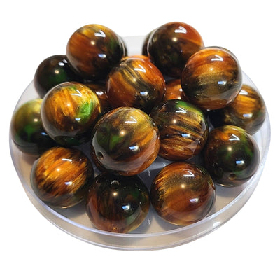 221 - Boules acryliques Ocre Orangé 20MM