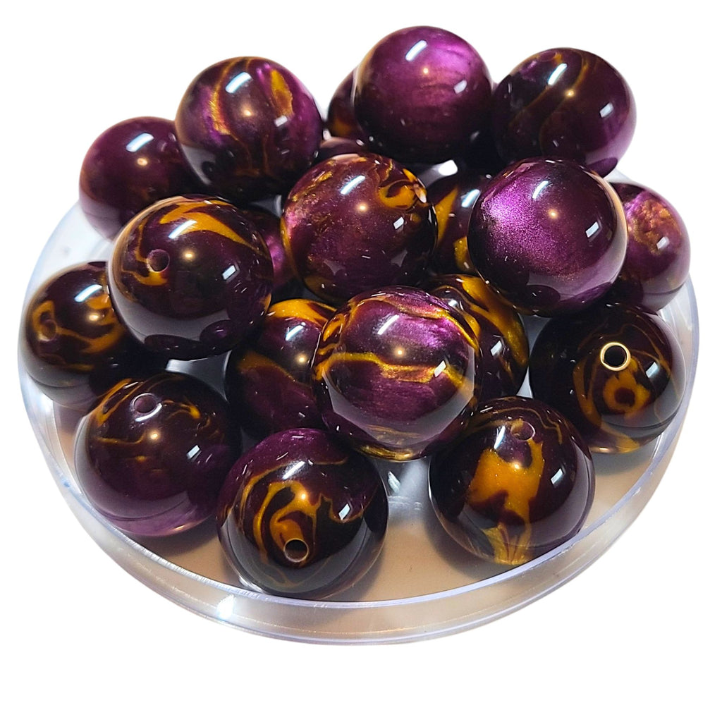 224 - Boules acryliques Ganache Purple 20MM
