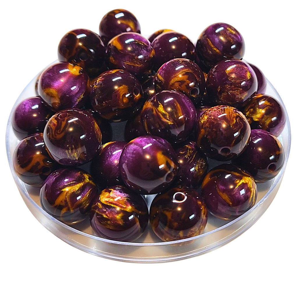 224 - Boules acryliques Ganache Purple 16MM