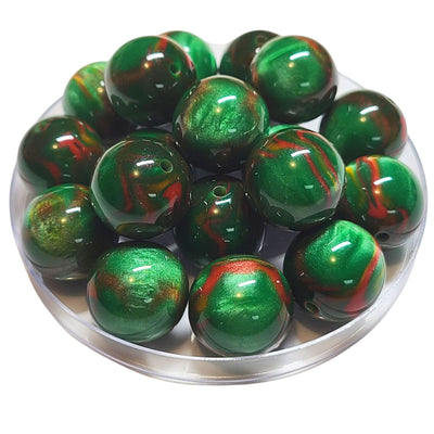 225 - Boules acryliques Deep Forest 20MM