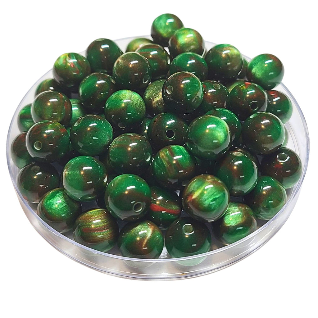 225 - Boules acryliques Deep Forest 12MM