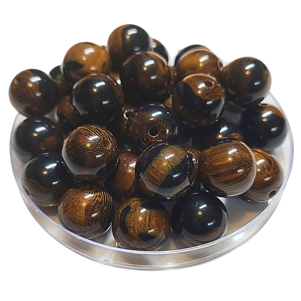 226 - Boules acryliques Bois d'ébène 16MM
