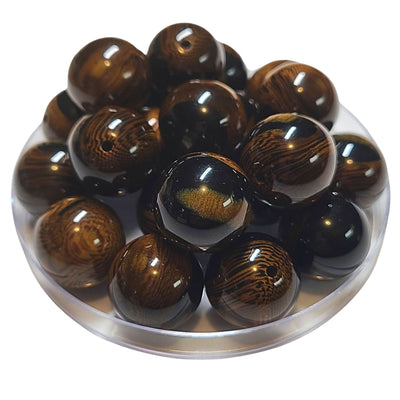226 - Boules acryliques Bois d'ébène 20MM