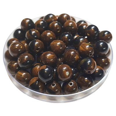 226 - Boules acryliques Bois d'ébène 12MM