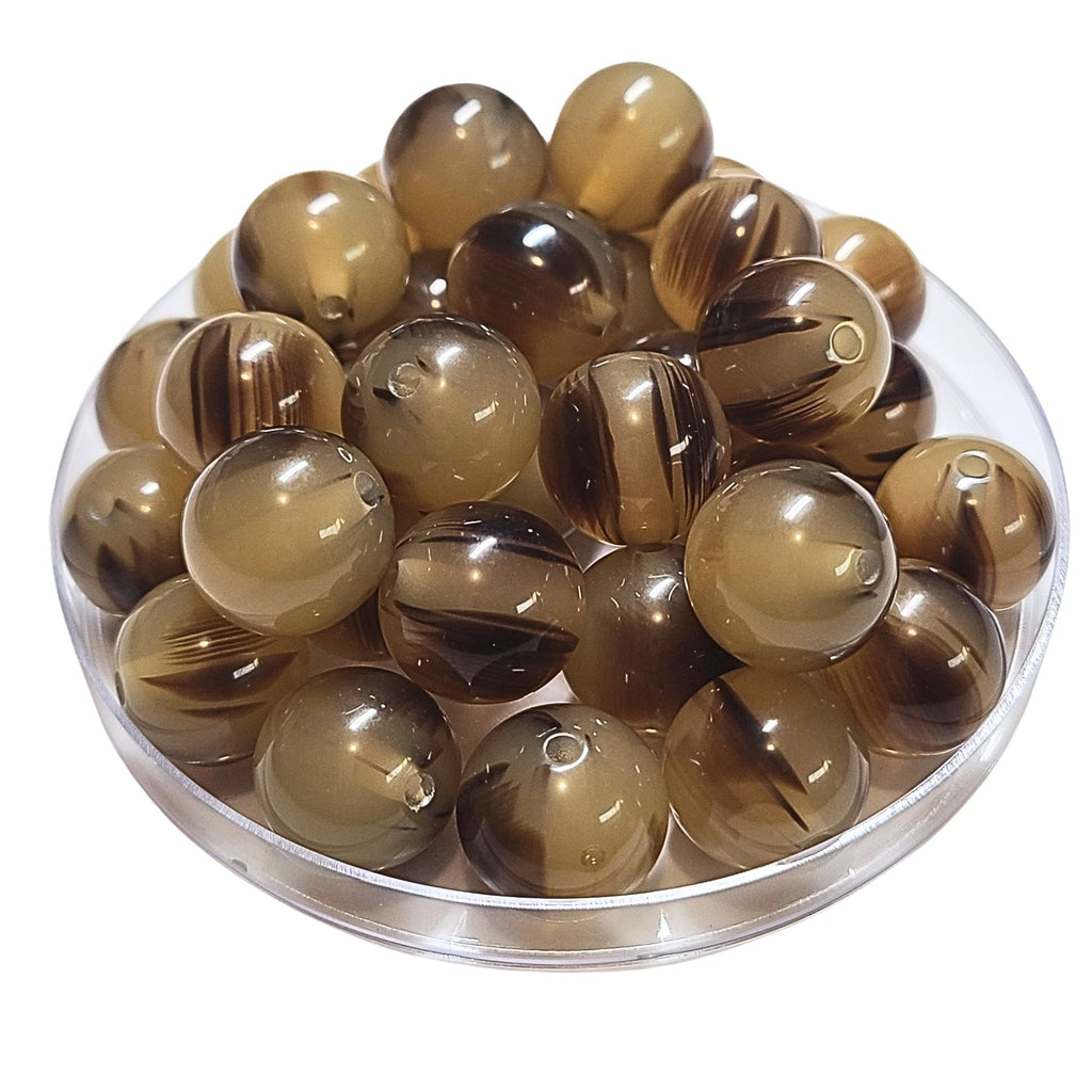 227 - Boules acryliques Cappuccino 16MM