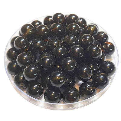 228 - Boules acryliques Fauve Intense 12MM