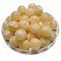 238 - Boules acryliques brillantes Champagne marbré 16MM