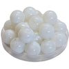 237 - Boules acryliques brillantes Quart blanc marbré 20MM