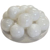 237 - Boules acryliques brillantes Quartz blanc marbré 24MM