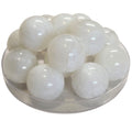237 - Boules acryliques brillantes Quartz blanc marbré 24MM