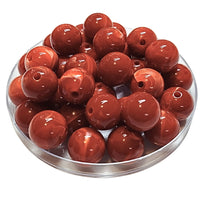 242 - Boules acryliques brillantes Cornaline marbré 16MM