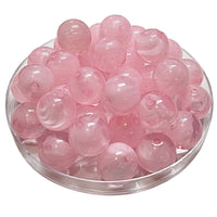 243 - Boules acryliques brillantes Rose clair marbré 16MM