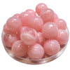 243 - Boules acryliques brillantes Rose Clair marbré 20MM