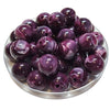 246 - Boules acryliques brillantes Prune marbré 16MM