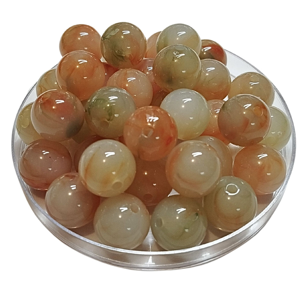 247 - Boules acryliques brillantes Agate Opale 16MM