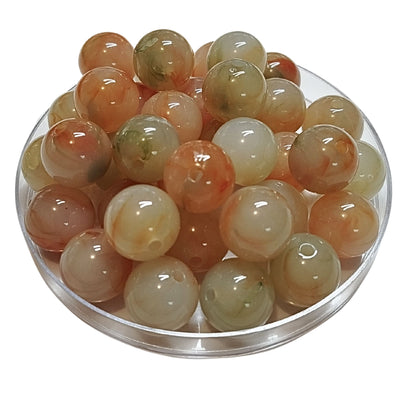 247 - Boules acryliques brillantes Agate Opale 16MM