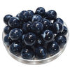 256 - Boules acryliques brillantes Bleu marine marbré 16MM