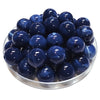 255 - Boules acryliques brillantes Bleu foncé marbré 16MM