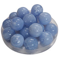 253 - Boules acryliques brillantes Bleu ciel marbré 20MM
