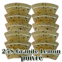 258 - Tube incurvé Granite Lemon poivré 8MM/12MM