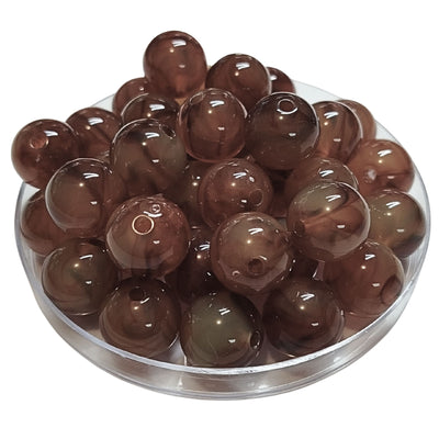 259 - Boules acryliques brillantes Loupe marbré 16MM