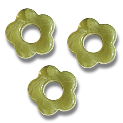 25- Fleur BABY Péridot marbré - 20mm