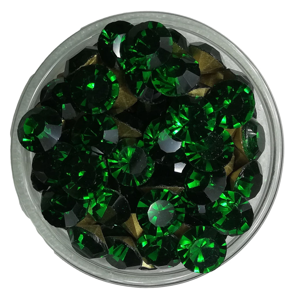 25 -Emerald, chaton SS38 en cristal, 8MM
