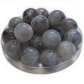 260 - Boules acryliques brillantes Gris Fumé marbré 20MM