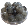 260 - Boules acryliques brillantes Gris Fumé marbré 24MM