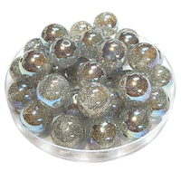 262 - Boules acryliques Glitter AB Argent 16MM