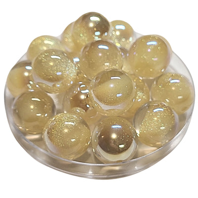 263 - Boules acryliques Glitter AB Miel 20MM