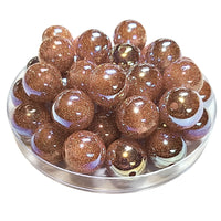 267 - Boules acryliques Glitter AB Pêche 16MM