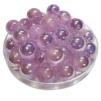 266 - Boules acryliques Glitter AB Rose clair 16MM