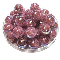 268 - Boules acryliques Glitter AB Framboise 16MM