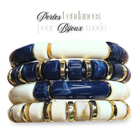 1- Cylindres 1/4 de tube - Quartz blanc 12MM