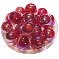 270 - Boules acryliques Glitter AB Cerise 20MM