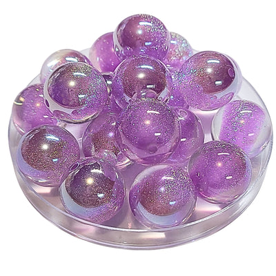 271 - Boules acryliques Glitter AB Lilas 20MM