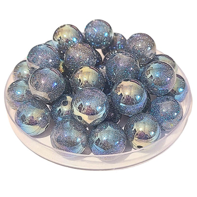 276 - Boules acryliques Glitter AB Denim 16MM