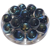 278 - Boules acryliques Glitter AB Noir 20MM