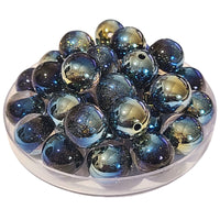 278 - Boules acryliques Glitter AB Noir 16MM