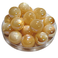 279 - Boules acryliques Oeil de chat AB - Miel 20MM